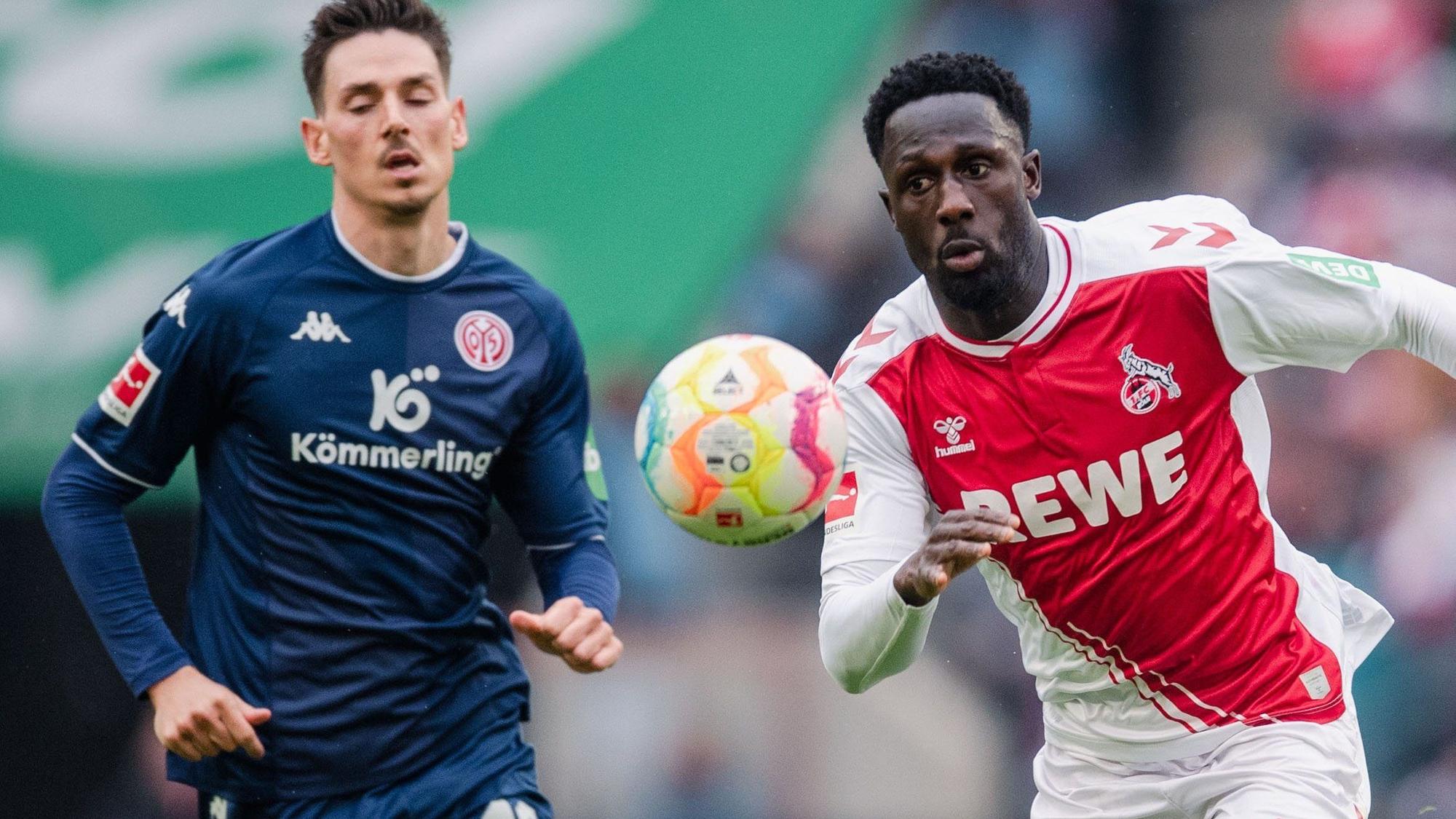 Kölns Kingsley Schindler gegen den Mainzer Anthony Caci