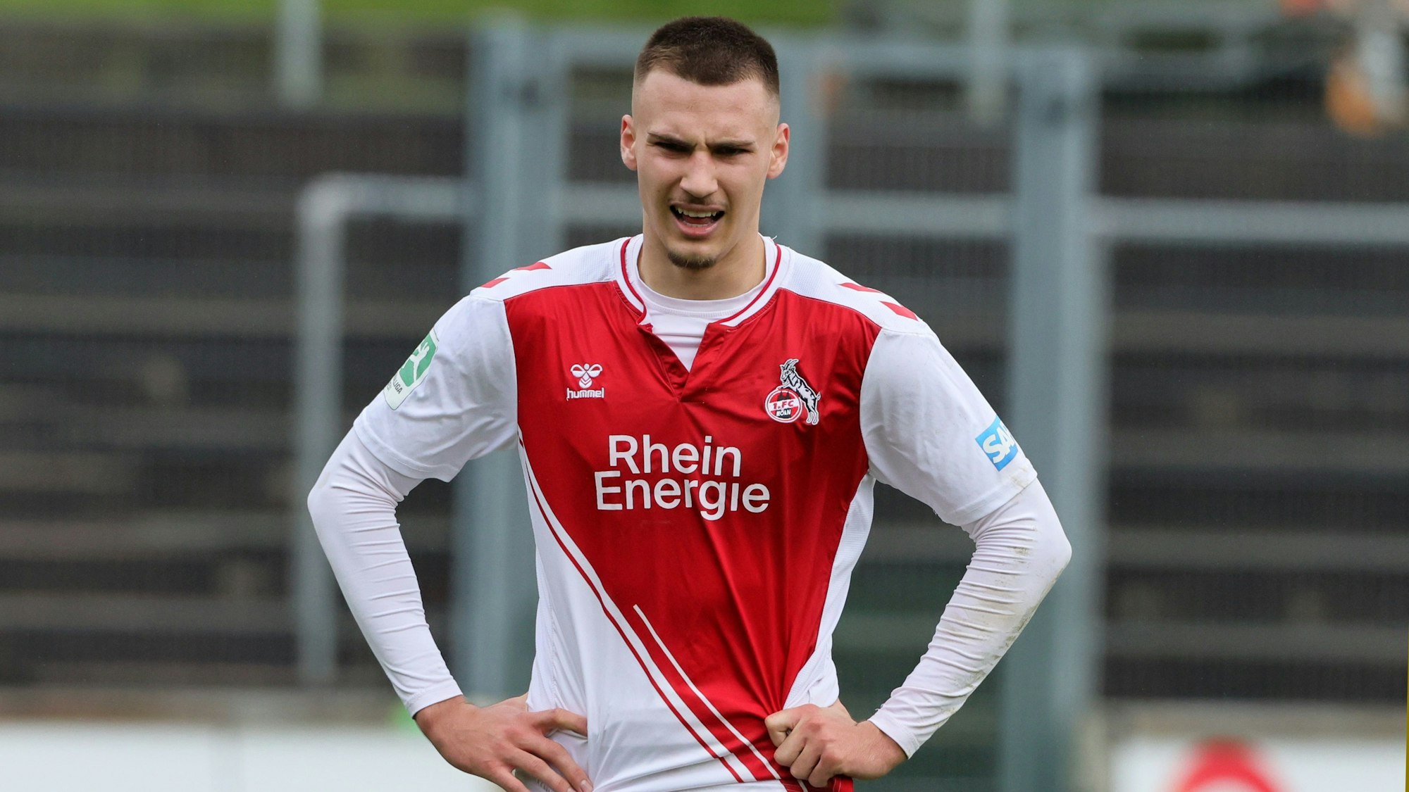 1.FC Köln U21 vs. SC Wiedenbrück, Regionalliga West, Saison 2022/23, Tim Lemperle (1. FC Köln), 01.04.2023, Bild: Herbert Bucco