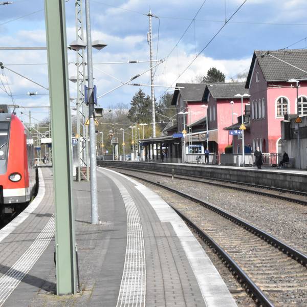 Eine S-Bahn fährt in den Bahnhof Au ein.