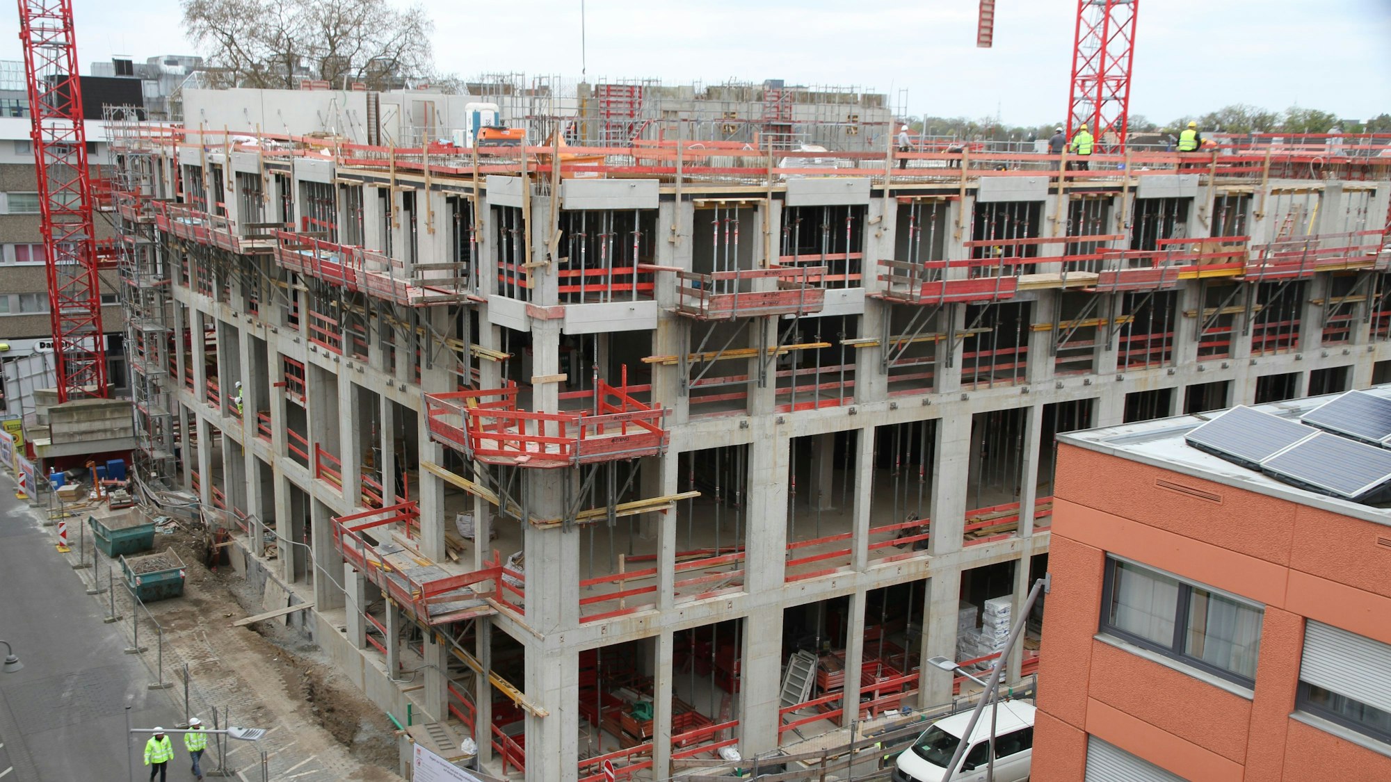 Blick auf die Baustelle des Kaiser-Carré.