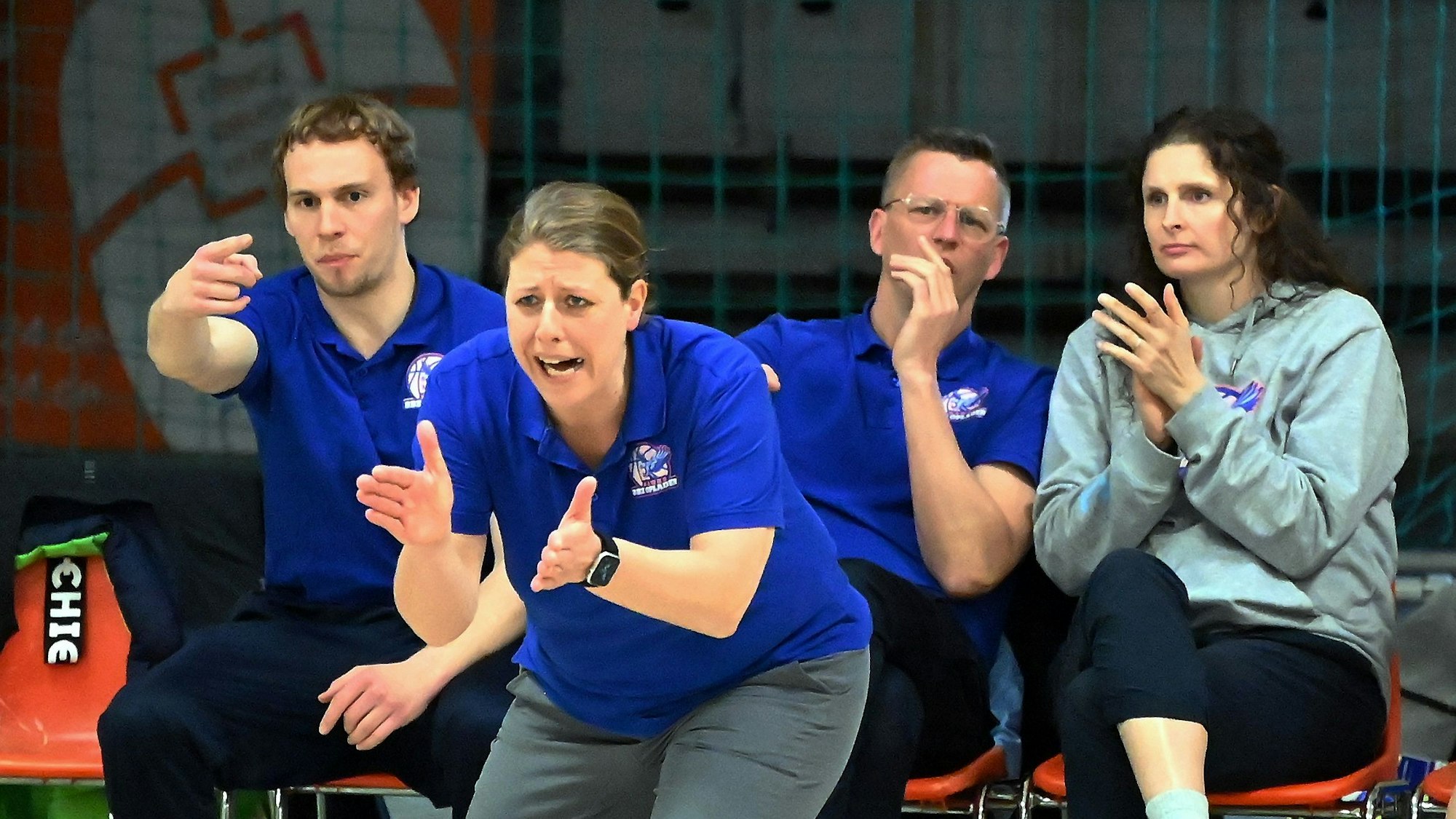 08.04.2023, Basketball-BBZ Opladen-USC Freiburg 2
TR: Grit Schneider (BBZ)
Foto: Uli Herhaus