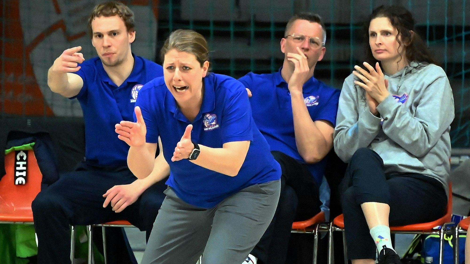 08.04.2023, Basketball-BBZ Opladen-USC Freiburg 2
TR: Grit Schneider (BBZ)
Foto: Uli Herhaus