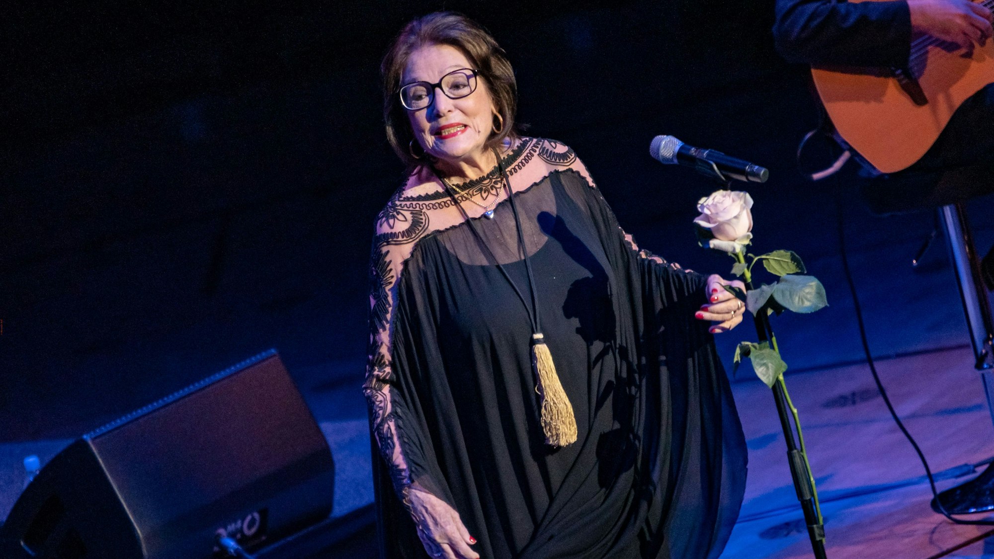 Nana Mouskouri auf der Bühne.