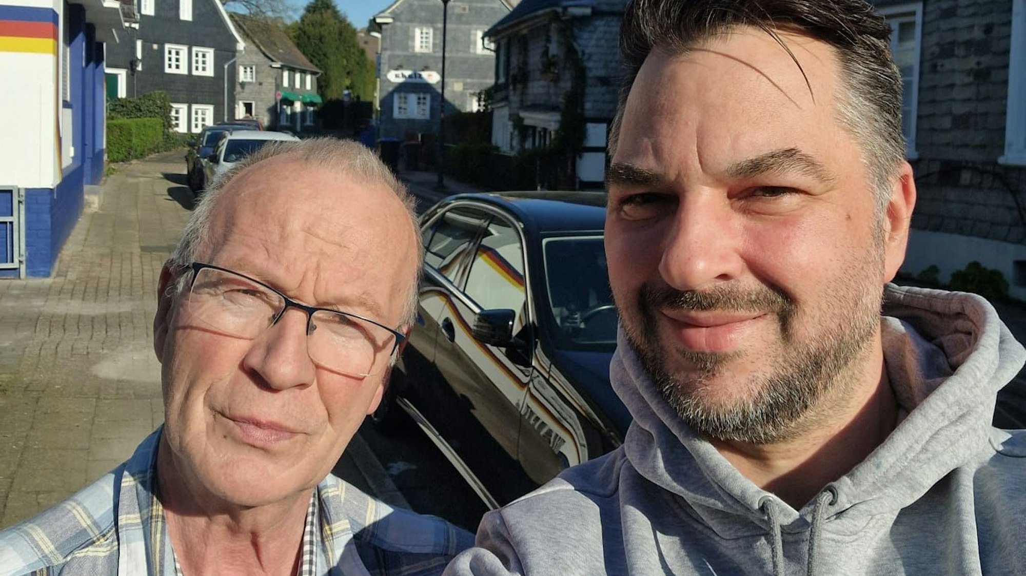 Ged Ribbeck (l.) und Eike Conzen in der Leichlinger Mittelstraße