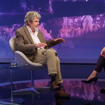 Bergsteiger und Buchautor Reinhold Messner zu Gast in der ARD-Talkshow „Maischberger“ von Sandra Maischberger.