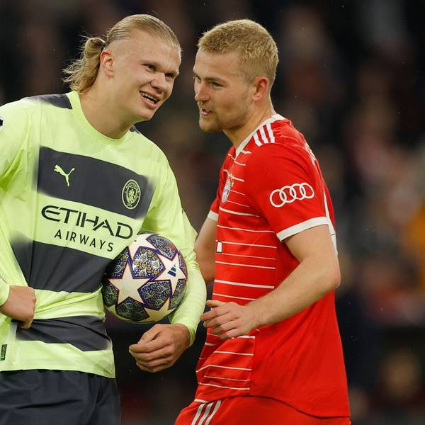 Plausch zwischen Erling Haaland und Matthijs de Ligt.