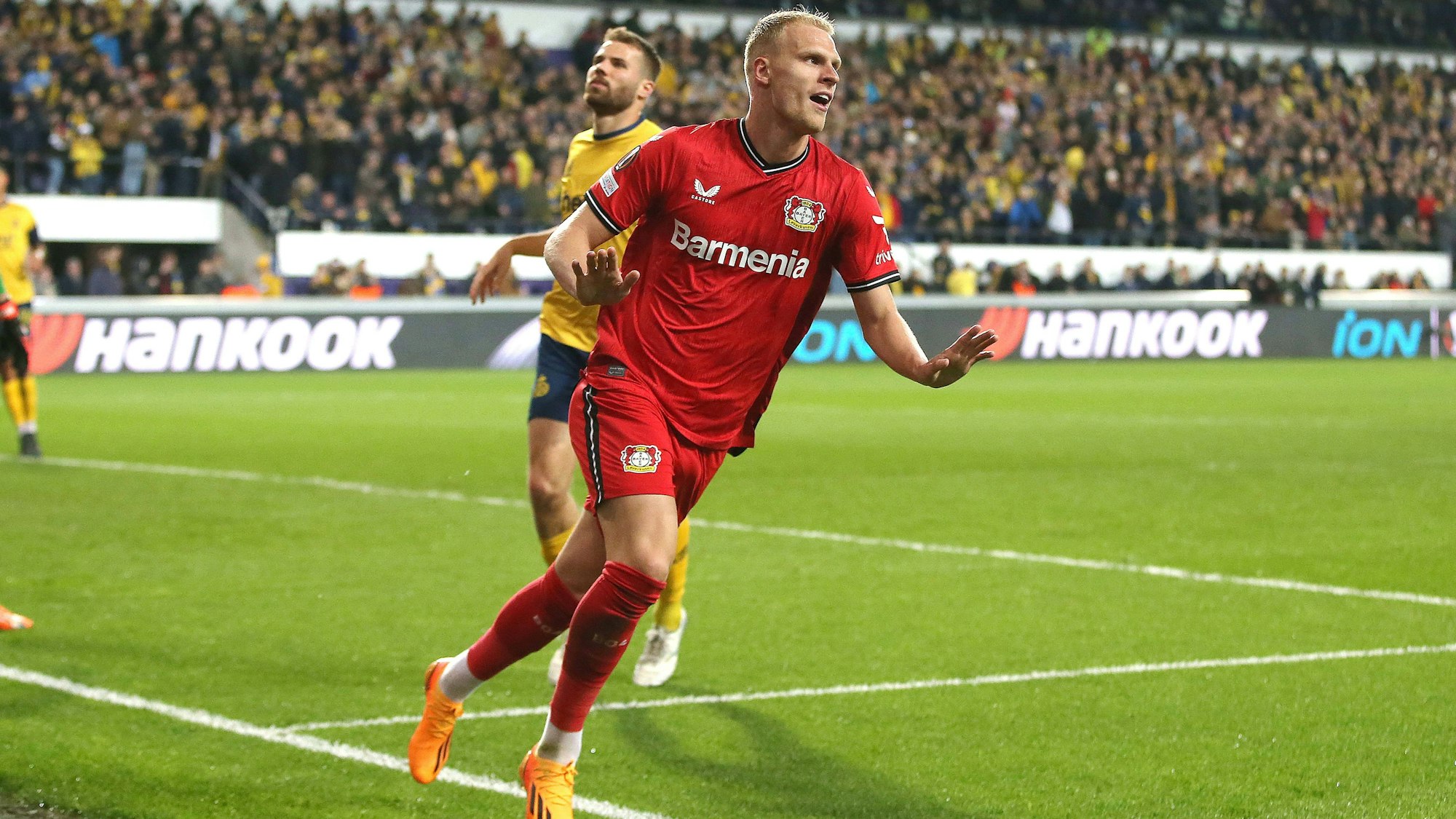 Mitchel Bakker nach seinem Treffer gegen St.Gilloise in der Europa League.