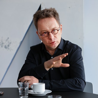 15.03.2023, Köln: Interview mit dem Schiedsrichter-Experten Alex Feuerherdt.
Foto: Michael Bause