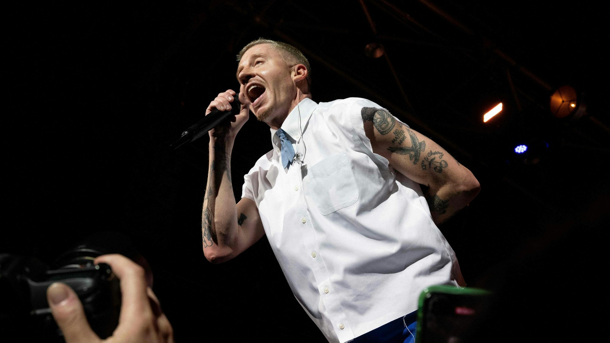 US-Rapper Macklemore bei einem Auftritt der „Ben-Tour“ in Paris.