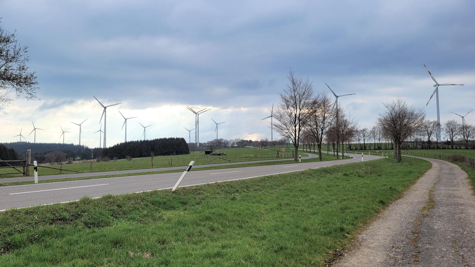 Der Windpark Schöneseiffen.