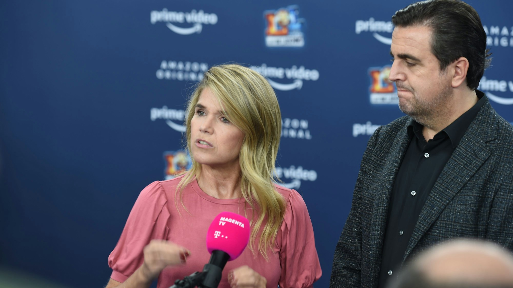 Anke Engelke und Bastian Pastewka zeigen sich bei der Premiere der zweiten Staffel der Comedyshow "LOL: Last One Laughing" im ARRI-Kino.