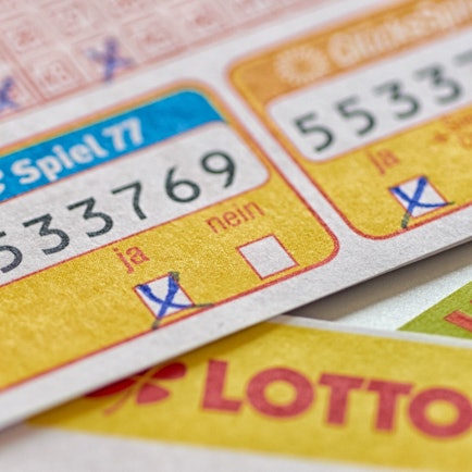 Ein Spielschein für das „Spiel77“.