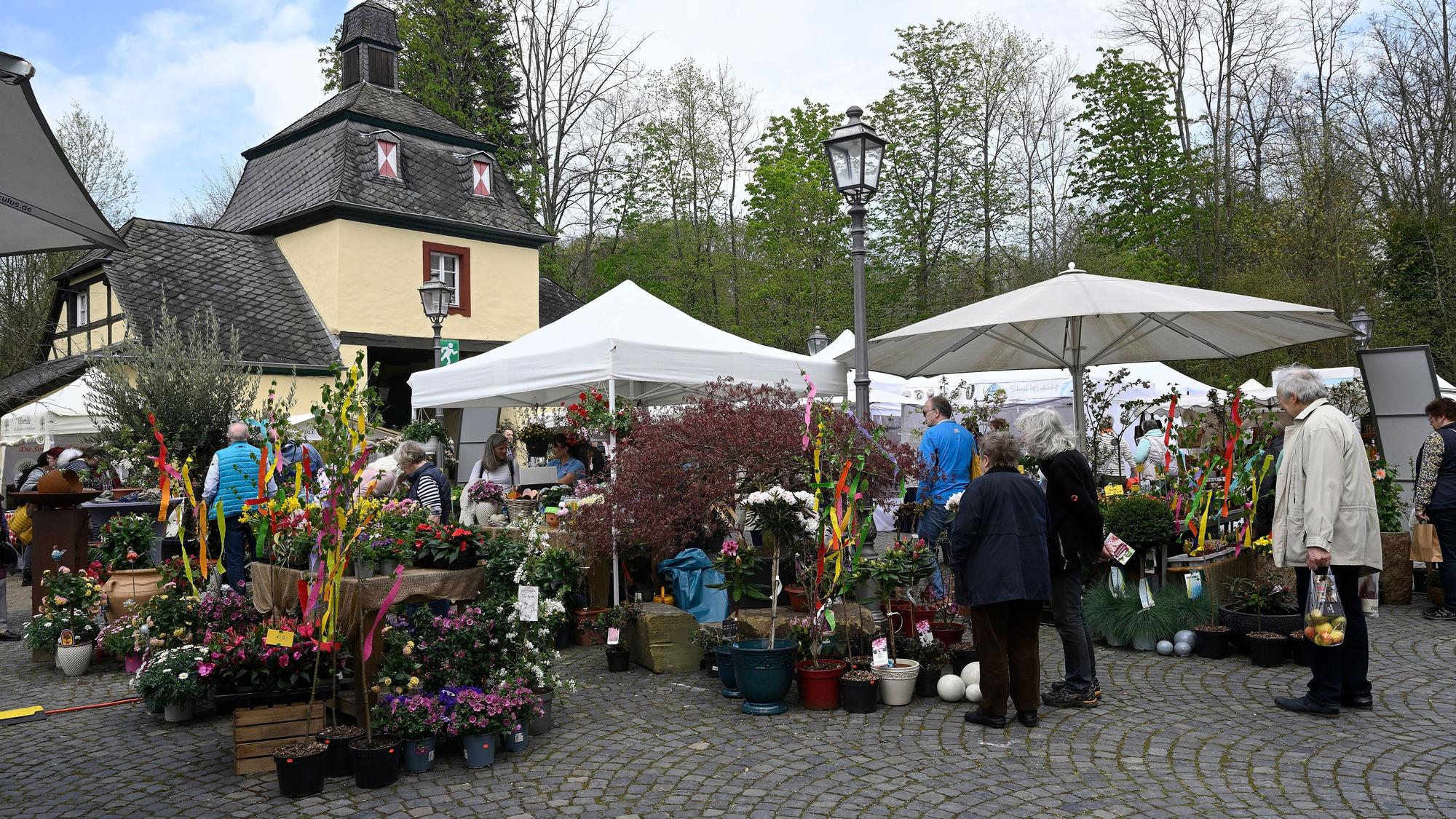 Frühlingsmarkt auf Schloss Eulenbroich 2023. (Archivbild)