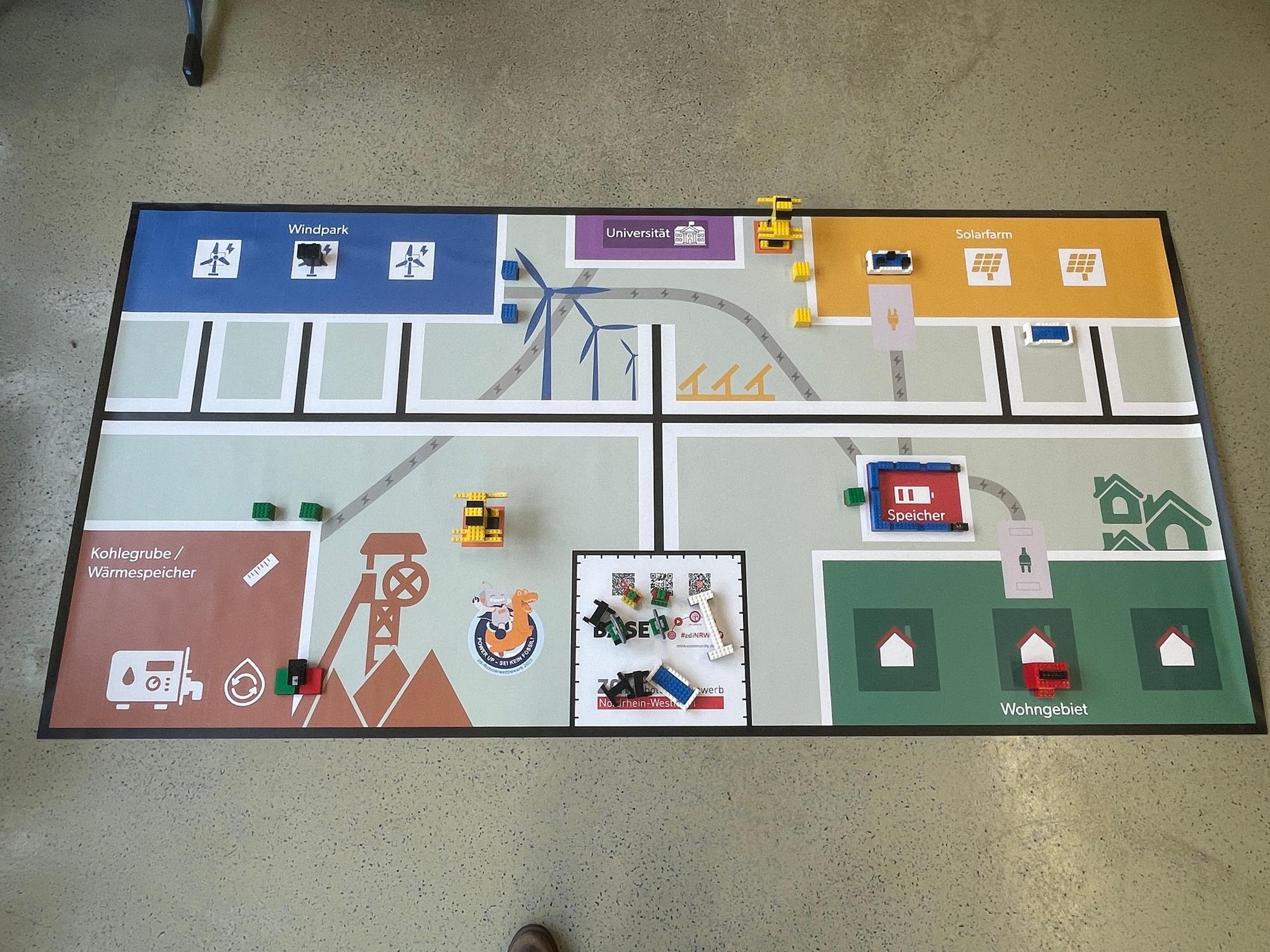 Der Parcours beim ZDI-Roboterwettbewerb im Berufskolleg Opladen.