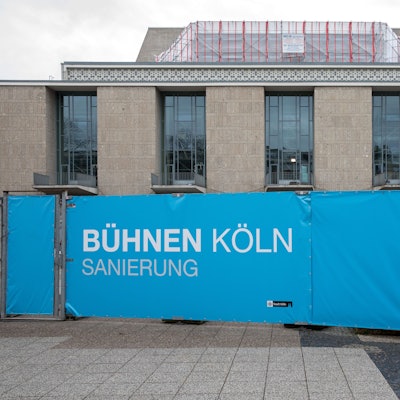 Außenaufnahme der Baustelle der Bühnen der Stadt Köln