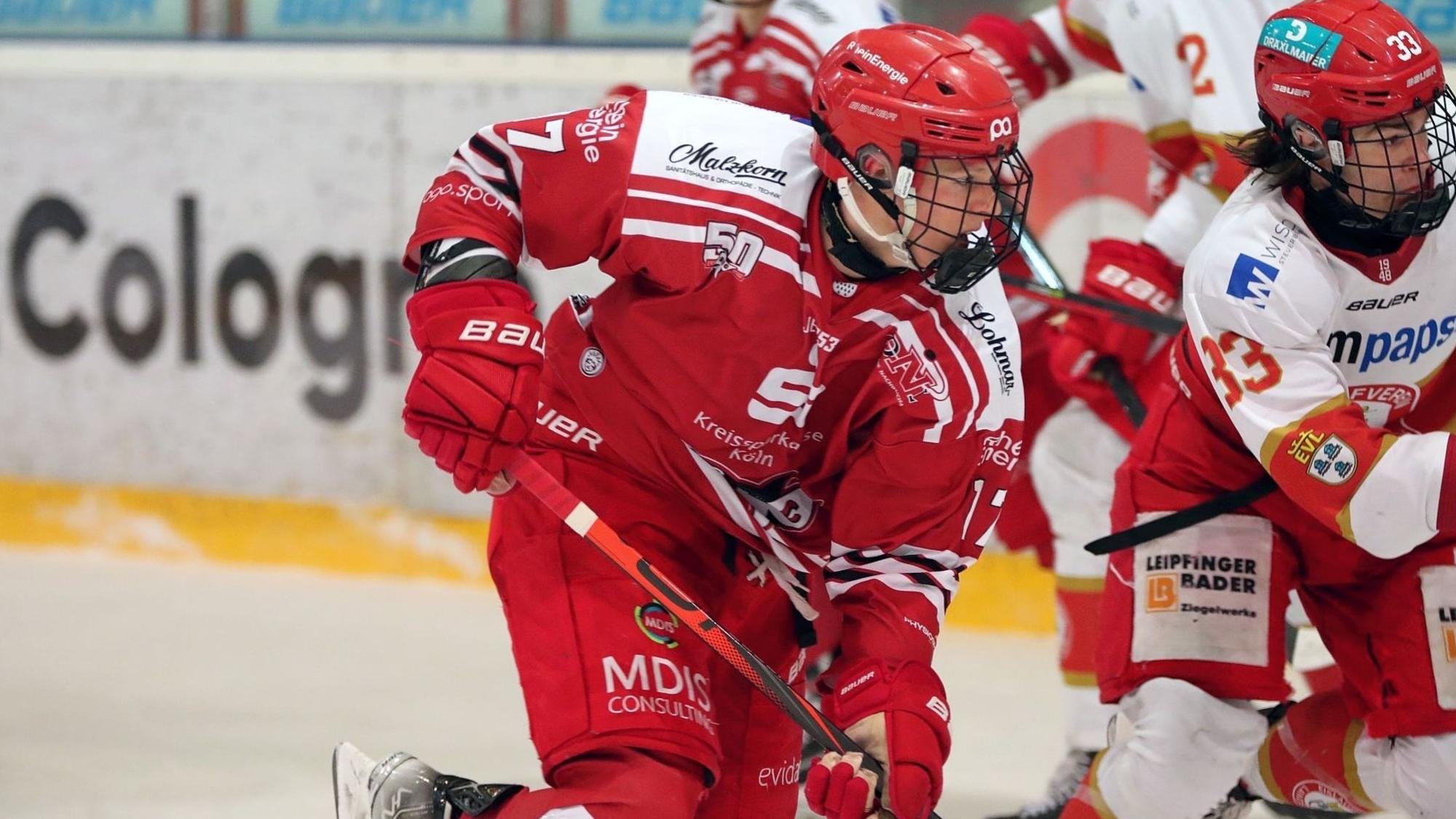 Lasse Bach (l.) spielt in der U-20 der Kölner Haie
Foto: Kölner Haie
Honorarfrei