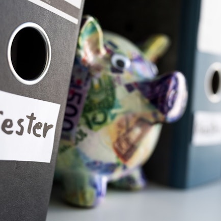 Symbolbild zur Riester-Rente mit einem Sparschwein