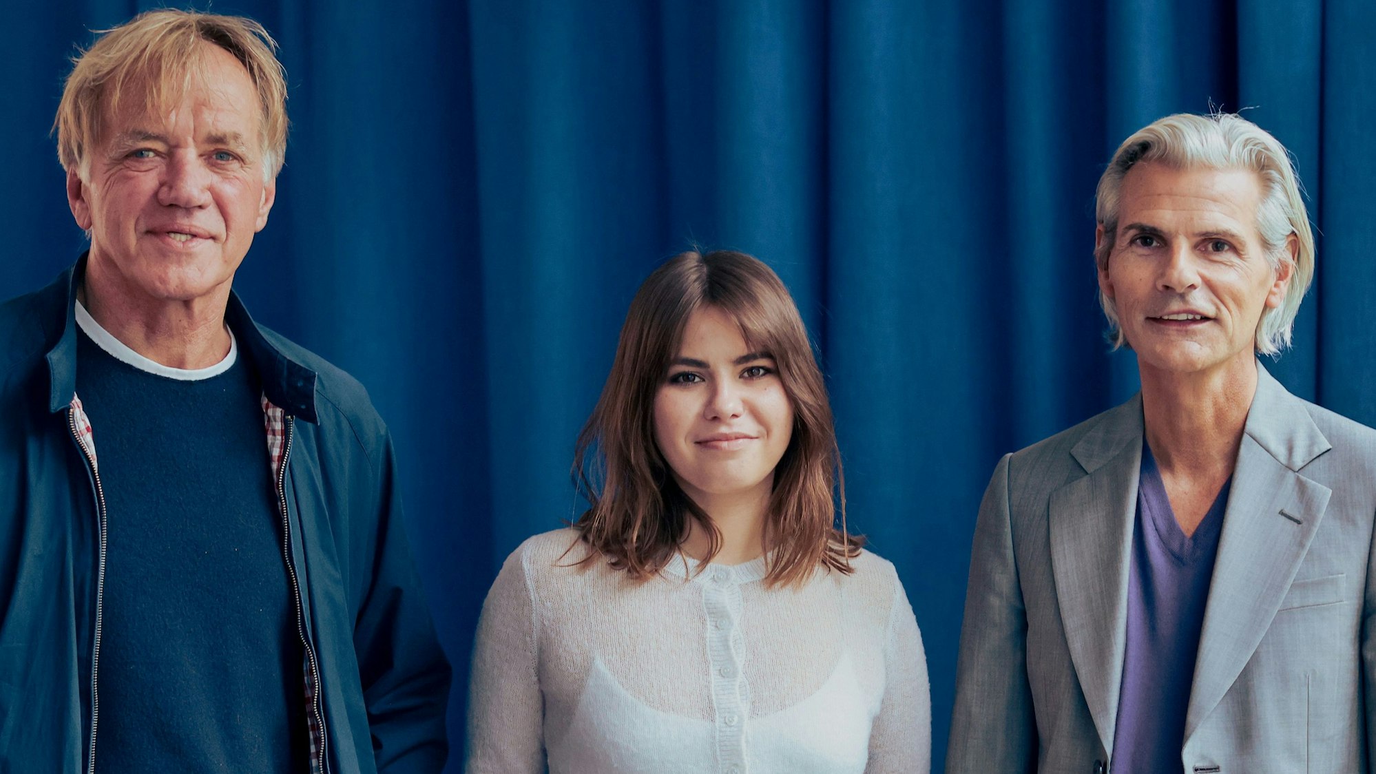 Der Kölner Kulturdezernent Stefan Charles (r.), c/o-pop-Chef Norbert Oberhaus (l.) und Paulina Rduch (Klubkomm)