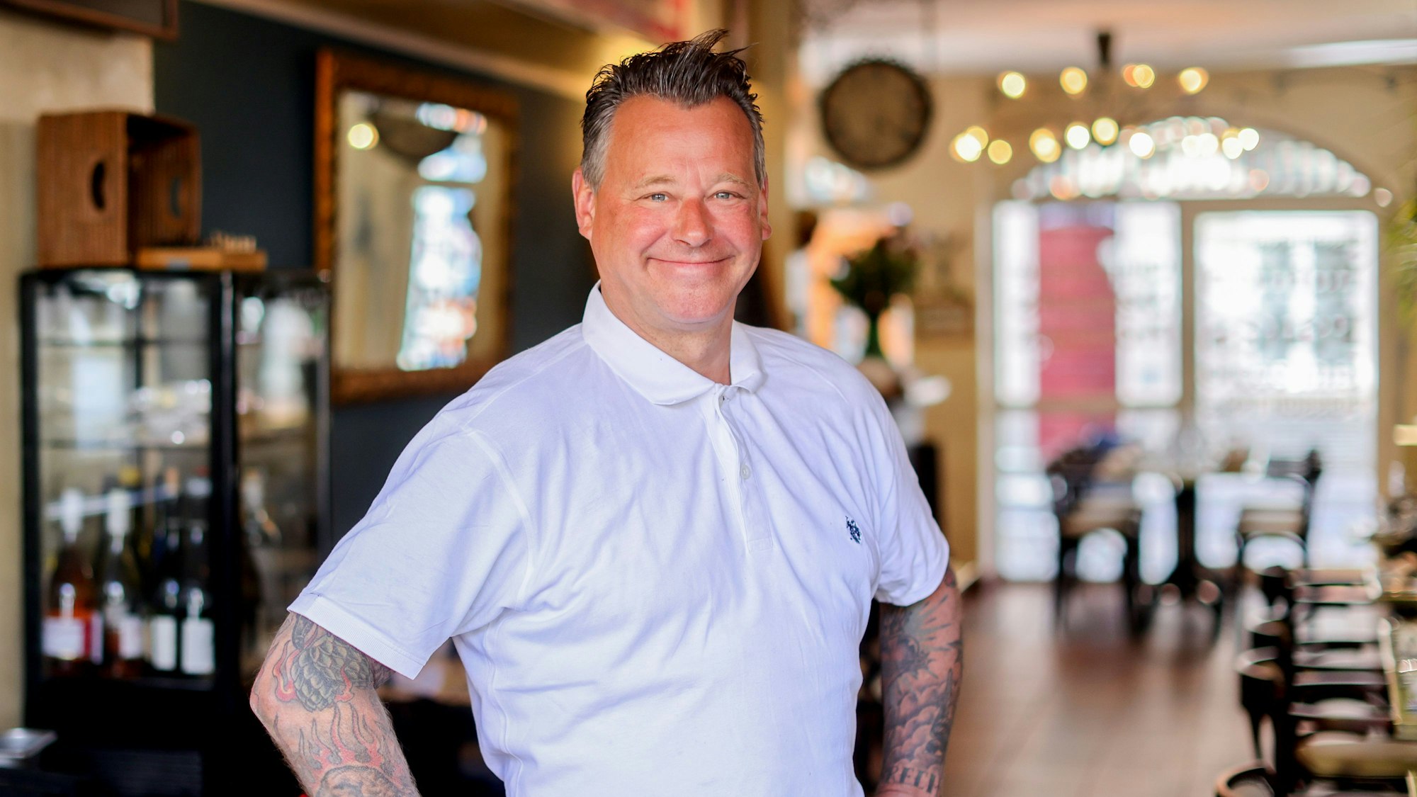 André Niediek, Inhaber des Maison Blue in seinem Restaurant