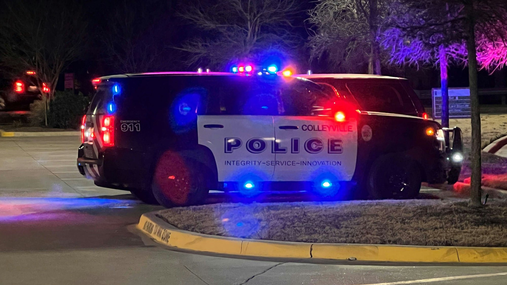 Ein Polizeiauto einer Polizeibehörde in Texas.