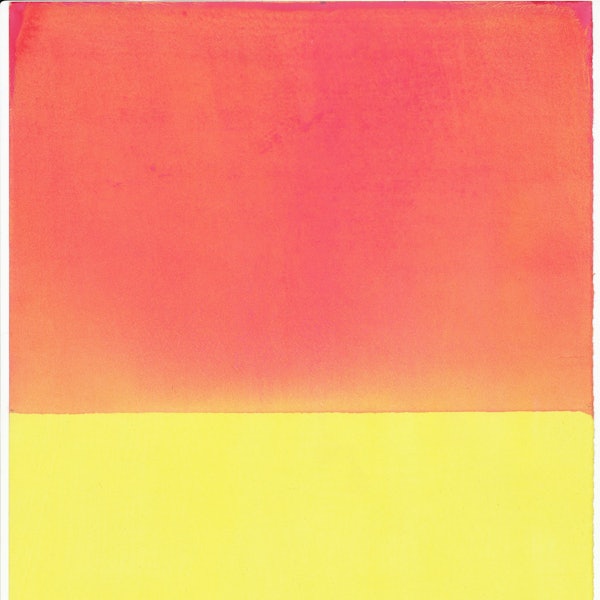 Ein „Duochrom“ von Christoph Gesing aus den Farben Orange und Gelb.