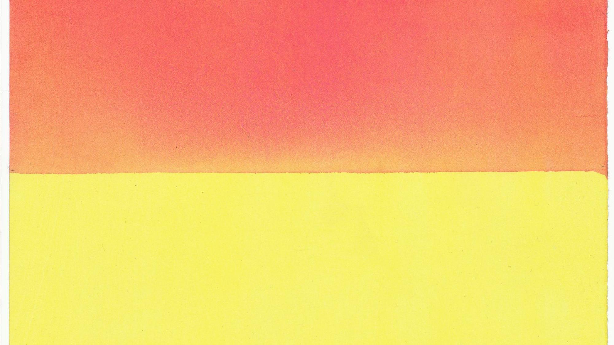 Ein „Duochrom“ von Christoph Gesing aus den Farben Orange und Gelb.