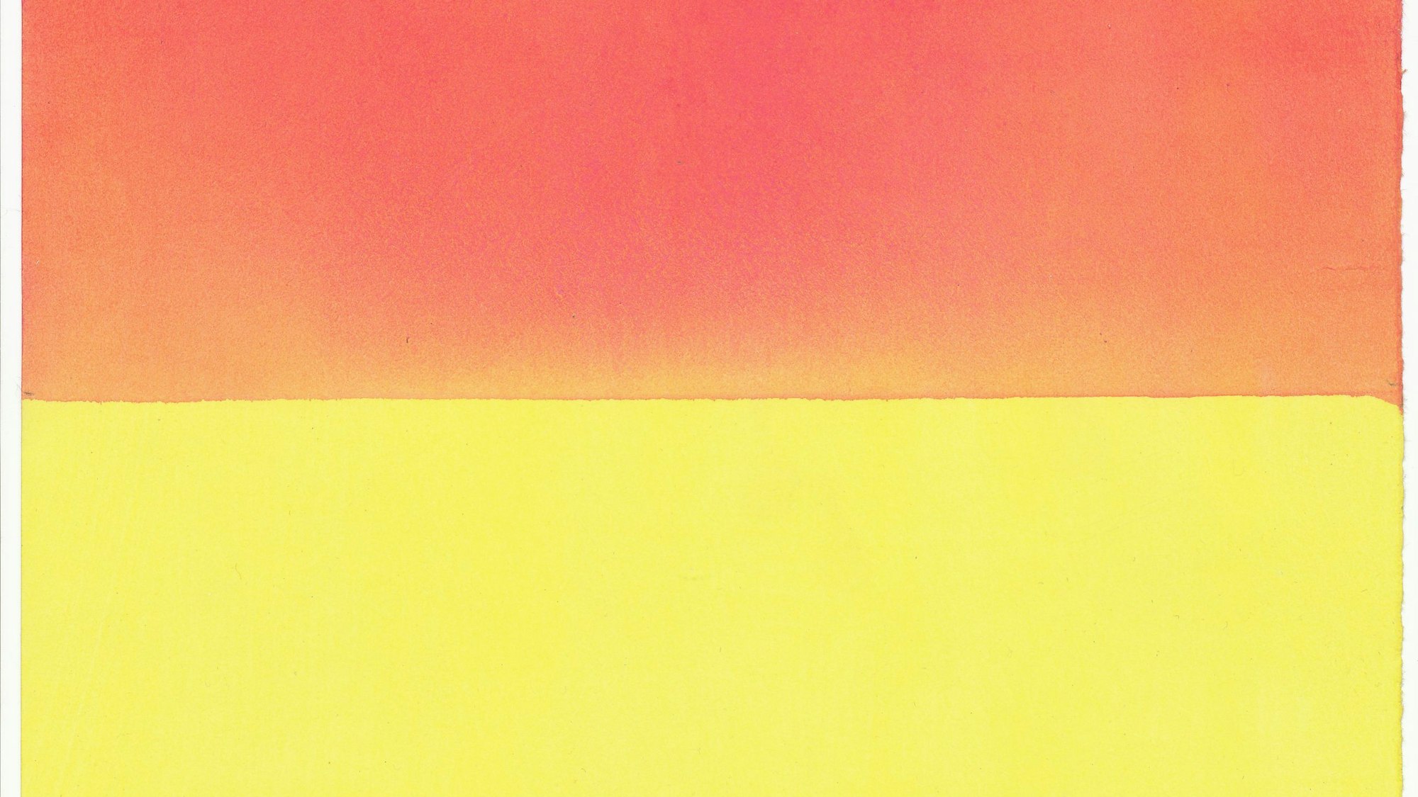 Ein „Duochrom“ von Christoph Gesing aus den Farben Orange und Gelb.