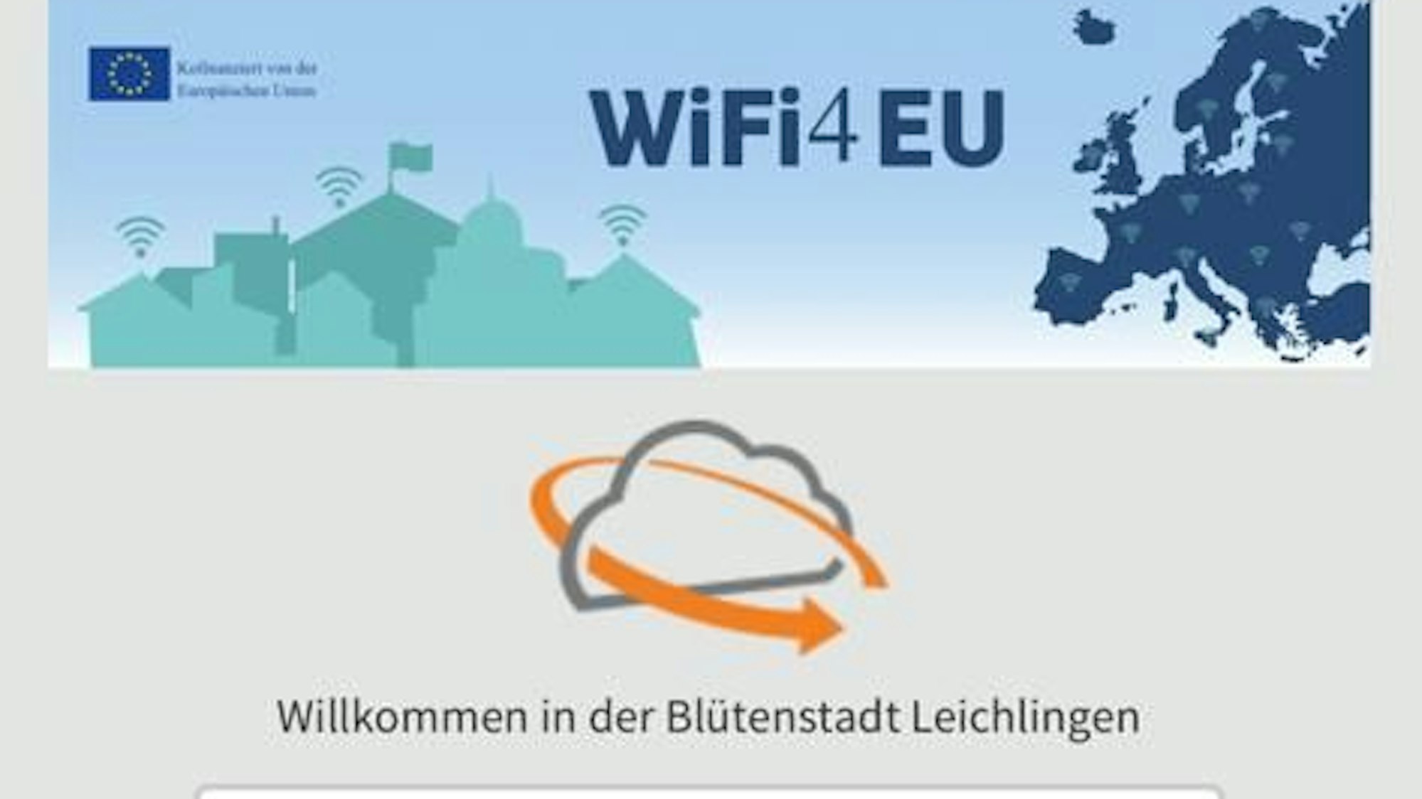 Anmeldefenster für die Hotspot-Verbindungen in Leichligen