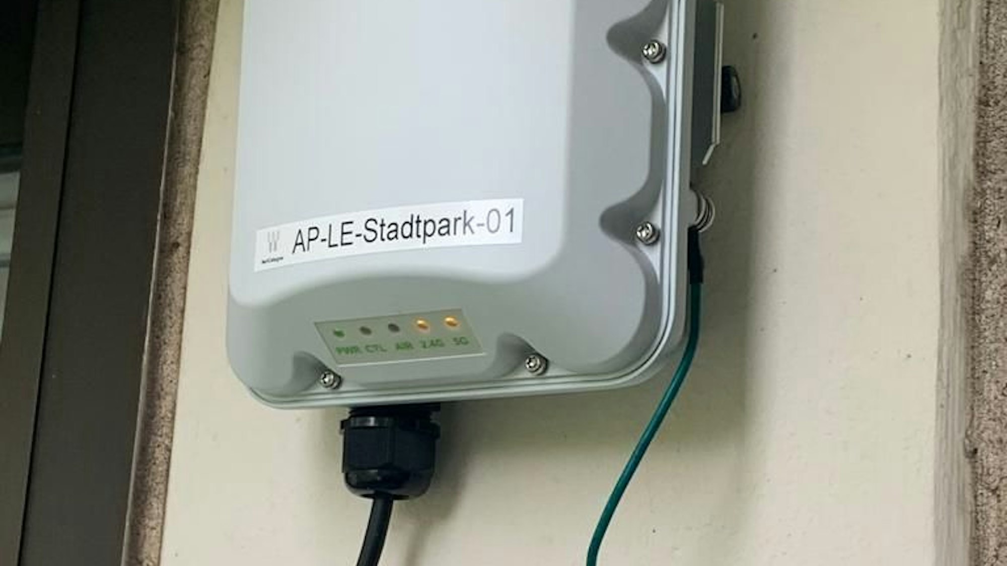 Wlan-Antenne für das Projekt "WIFI4EU" am Stadtpark.