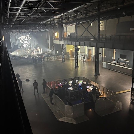 Ansicht des leeren Palladiums in Köln während des Soundchecks der Donots.