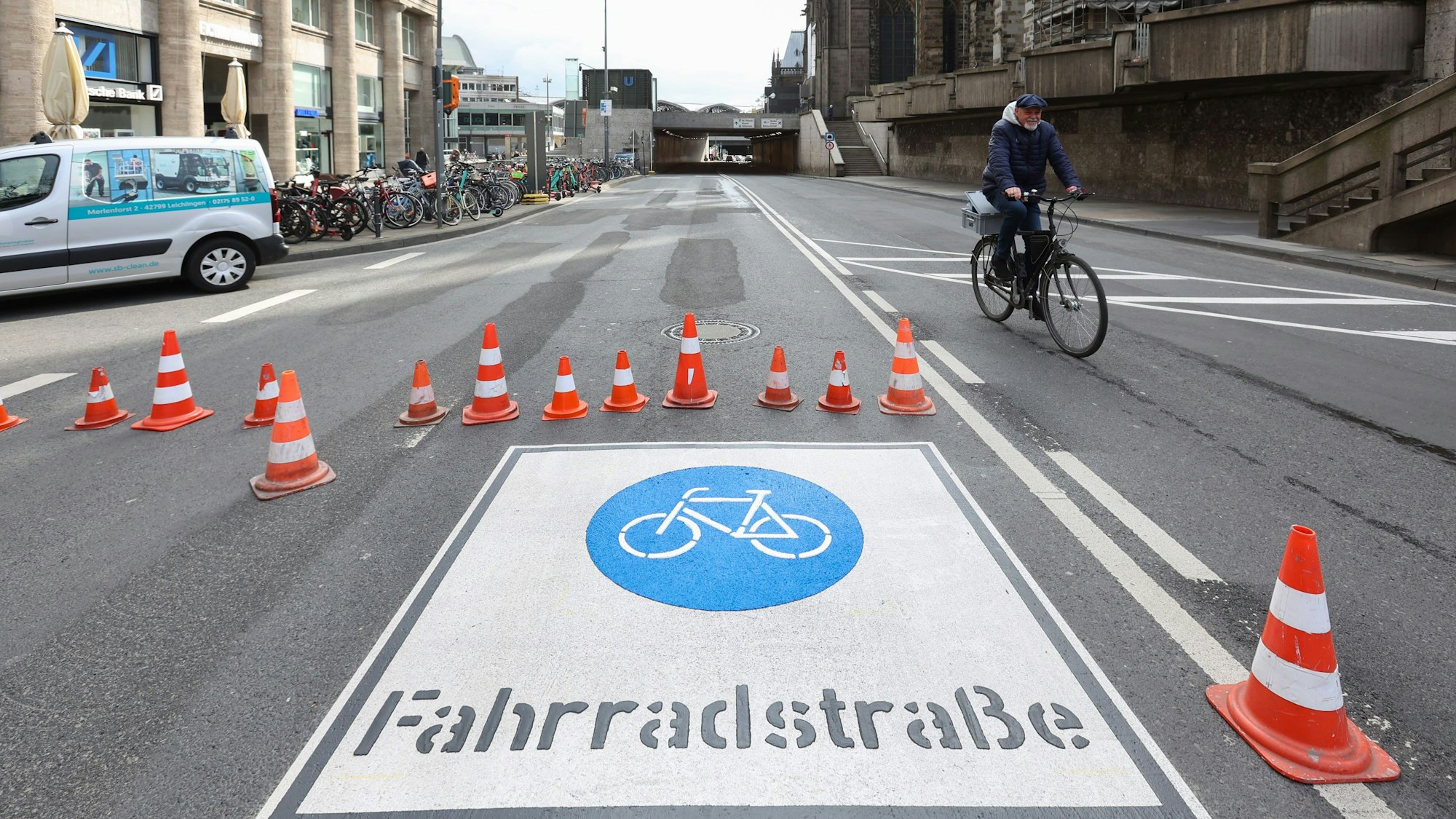 Die Trankgasse ist neuerdings in Teilen eine Fahrradstraße. Die Verwirrung ist bei vielen groß.