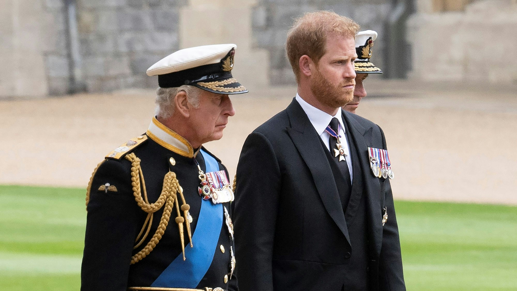 König Charles III. und Prinz Harry im September 2022.