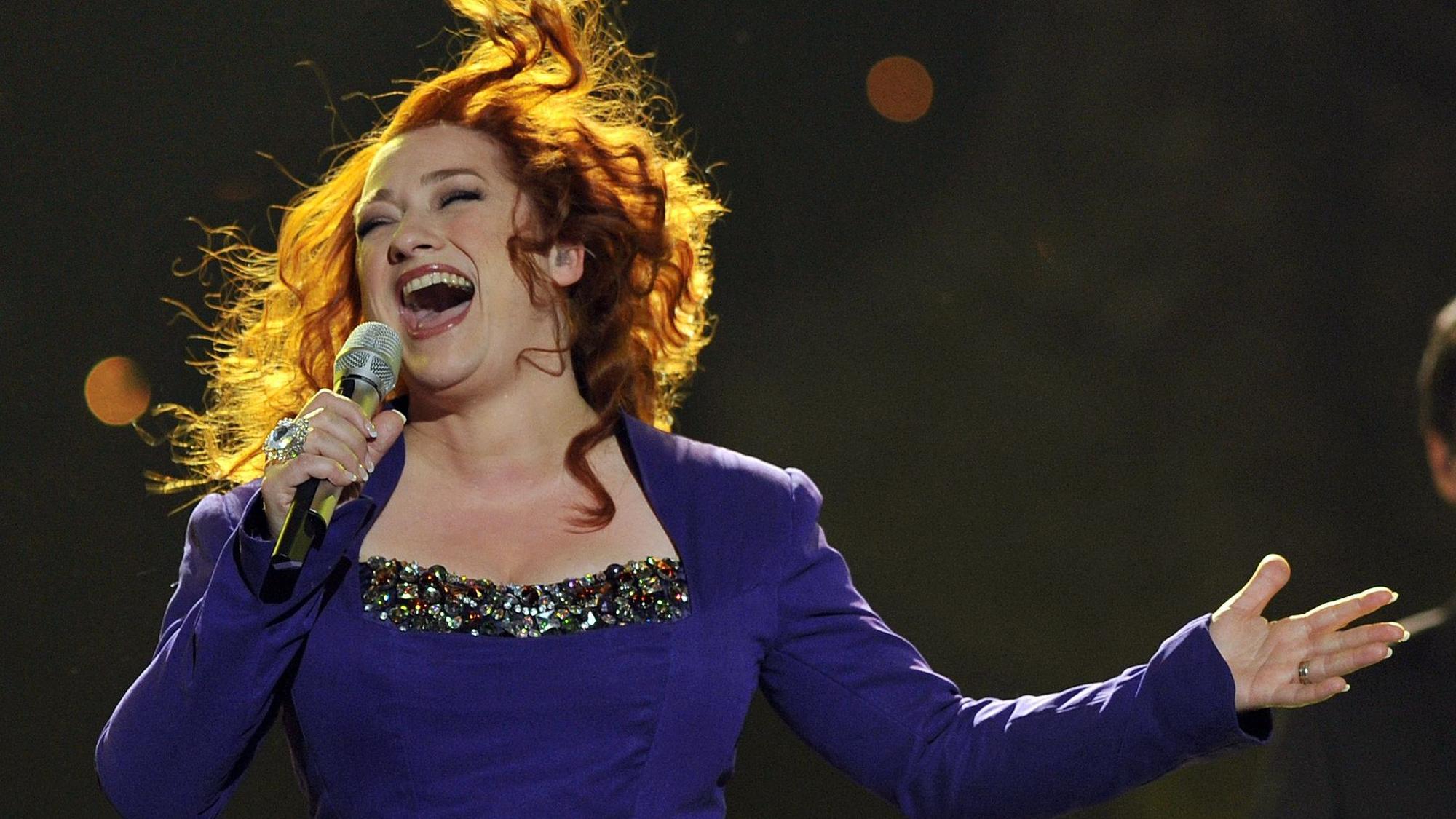 Niamh Kavanagh aus Irland bei der ersten Generalprobe für das zweite Halbfinale des Eurovision Song Contest in Oslo.