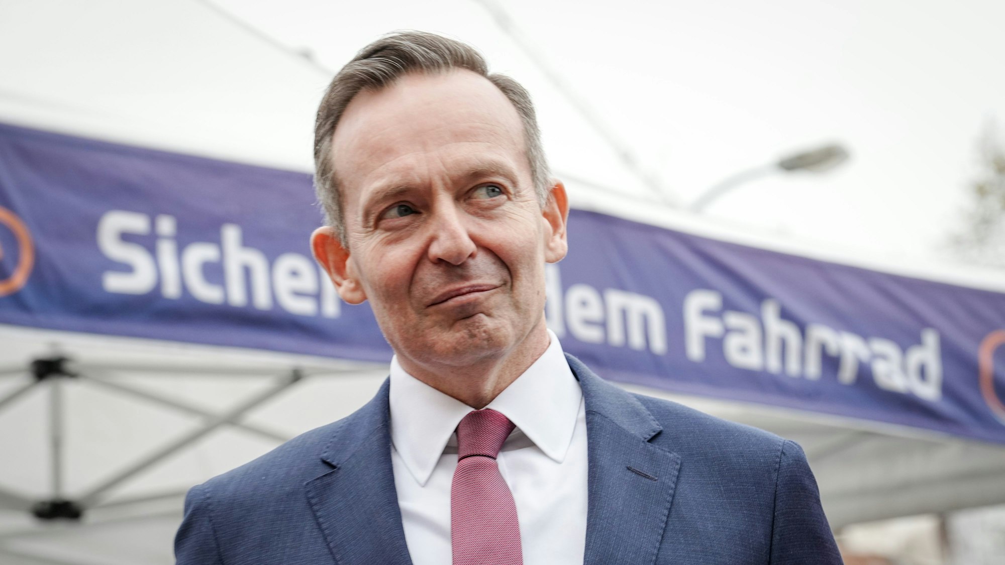 Verkehrsminister Volker Wissing (FDP) am Dienstag bei einem Termin seines Ministeriums mit dem Allgemeinen Deutschen Fahrrad-Club.