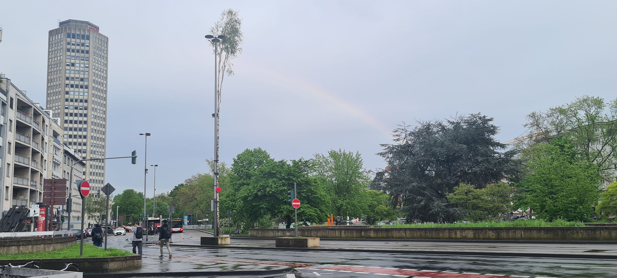 Der Maibaum am Ebertplatz.