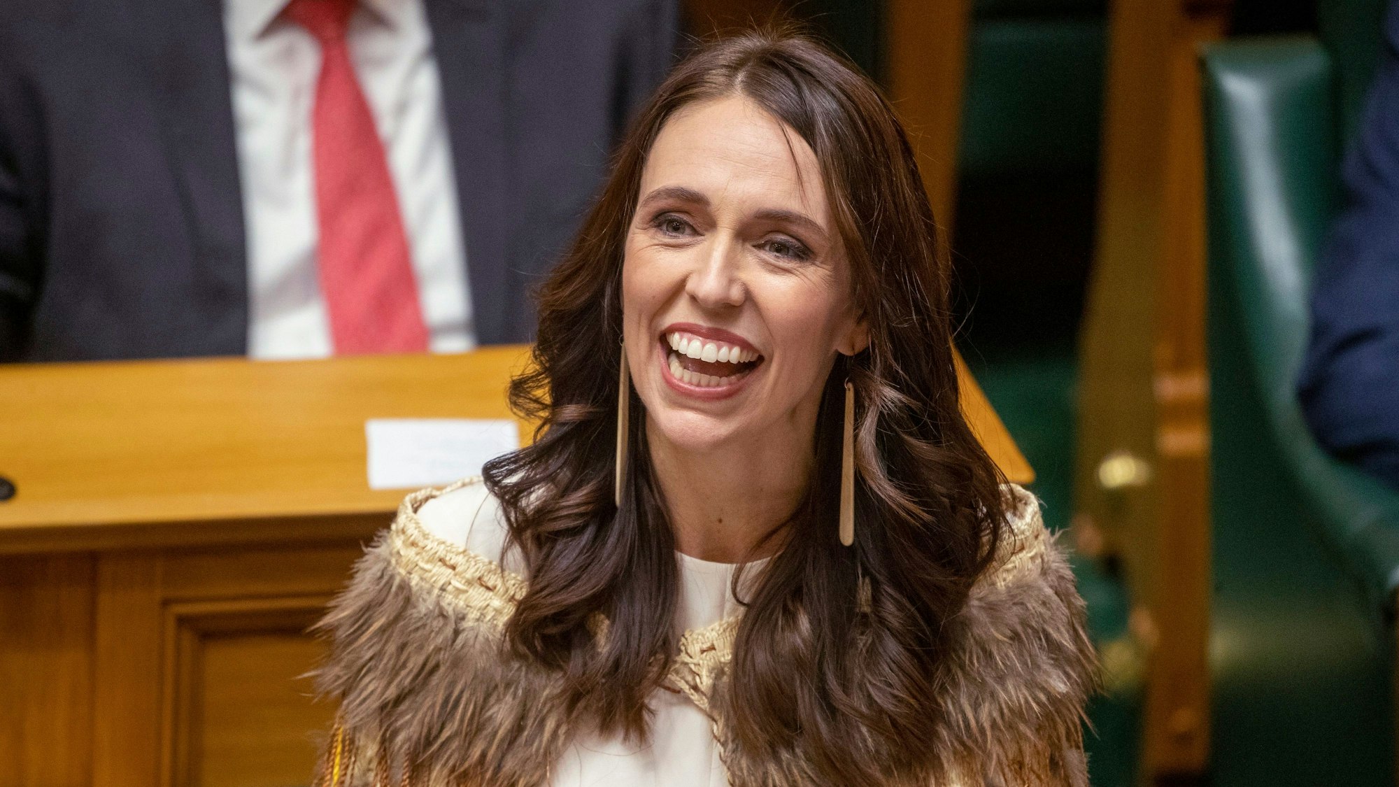 Jacinda Ardern, ehemals neuseeländische Ministerpräsidentin, hält Anfang April ihre Abschiedsrede im Parlament
