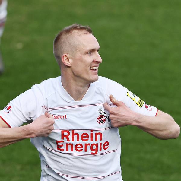 1. FC Köln U21, U 21 1.FC Köln U21 vs. Borussia Mönchengladbach, Regionalliga West, rJubel nach dem Tor zum 2:0: Torschütze Thomas Kraus 1.FC Köln, 23.02.2022, Bild: *** 1 FC Köln U21 1 FC Köln U21 vs Borussia Mönchengladbach, Regionalliga West, rJubel after the goal to 2 0 scorer Thomas Kraus 1 FC Köln , 23 02 2022, image.