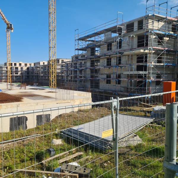 Es ist das Baugebiet Sonnenfeld zu sehen.