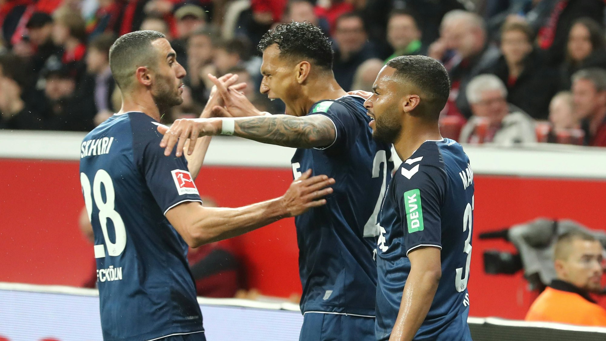 Kölner Jubel nach dem Tor zum 1:0 durch Davie Selke