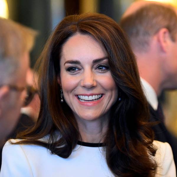 Kate, Prinzessin von Wales, spricht zu den Gästen während eines Mittagessens der Generalgouverneure und Premierminister im Buckingham-Palast in London am Freitag, den 5. Mai 2023, vor der Krönung des britischen Königs Charles III.