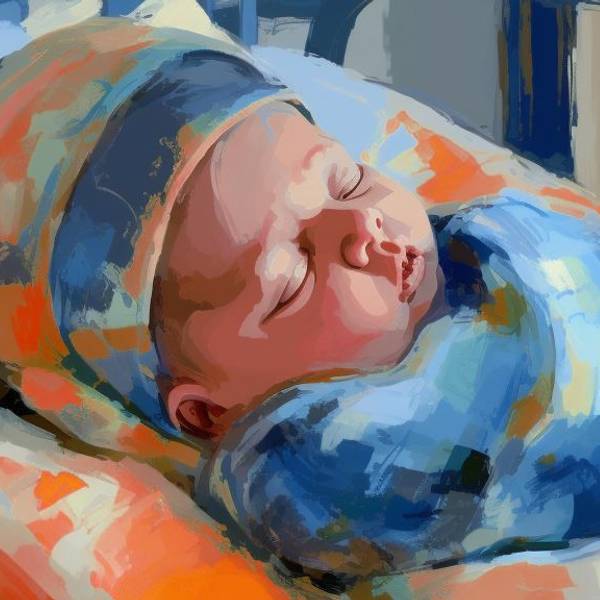 Grafik eines schlafenden Babys.