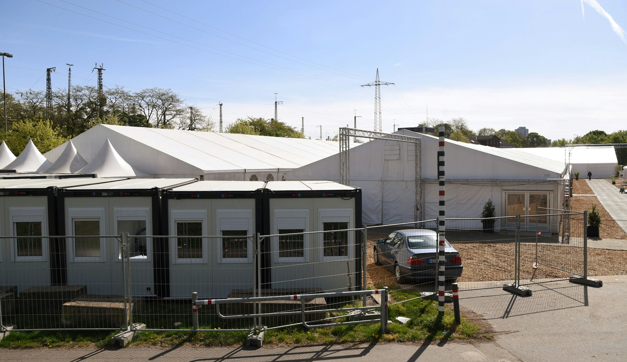 Blick auf die Flüchtlingsunterkunft in der Südstadt.
