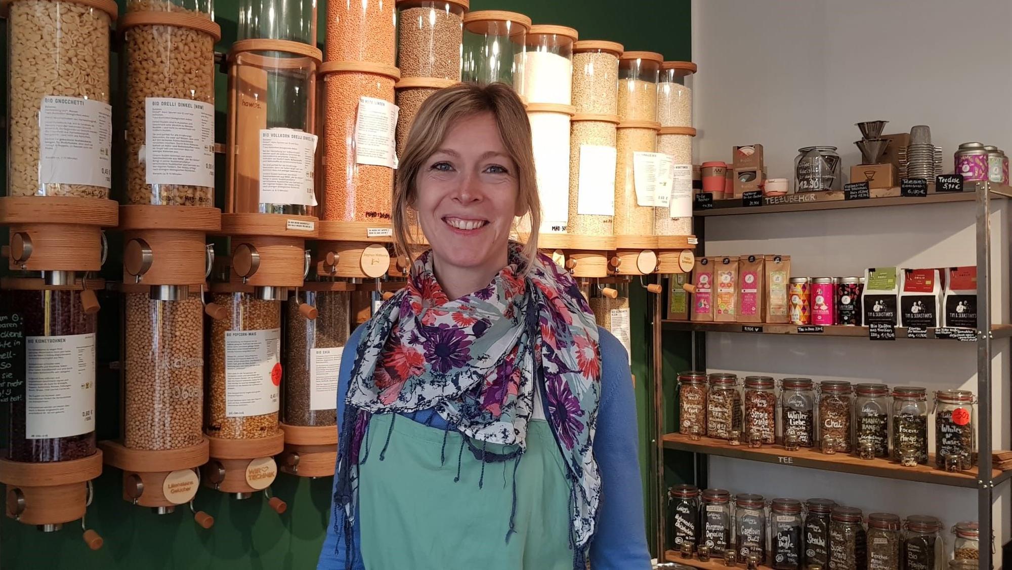 Melanie Steven in ihrem Laden.