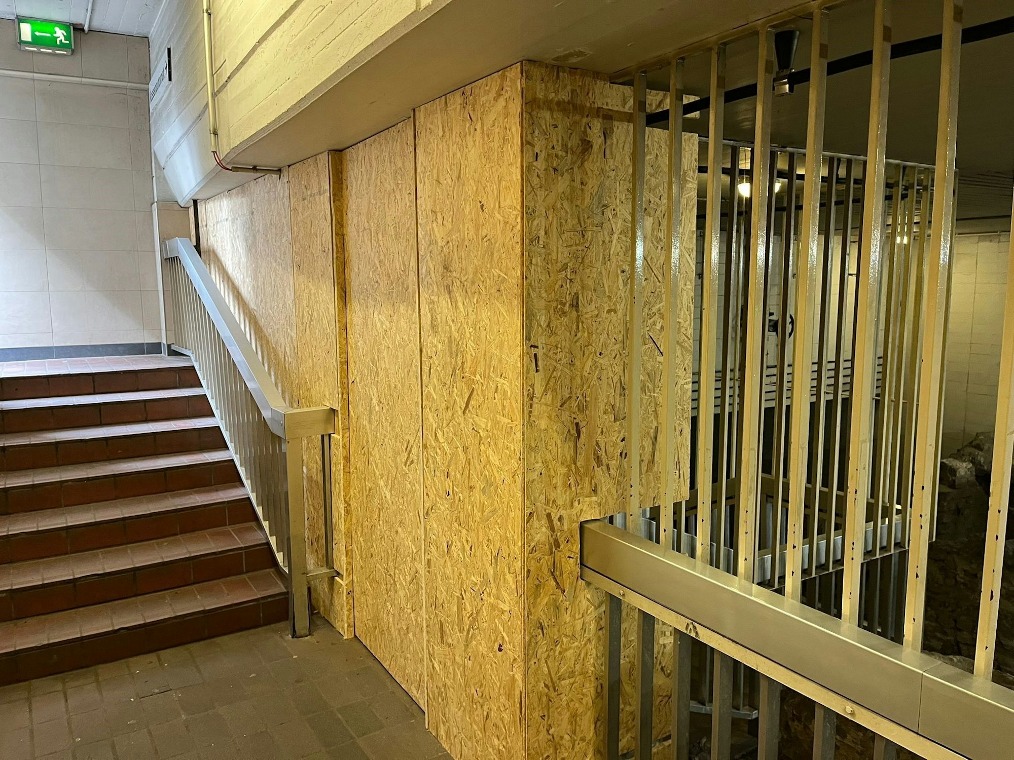 Der Zugang zur Tiefgarage unter dem Dom ist gesperrt.