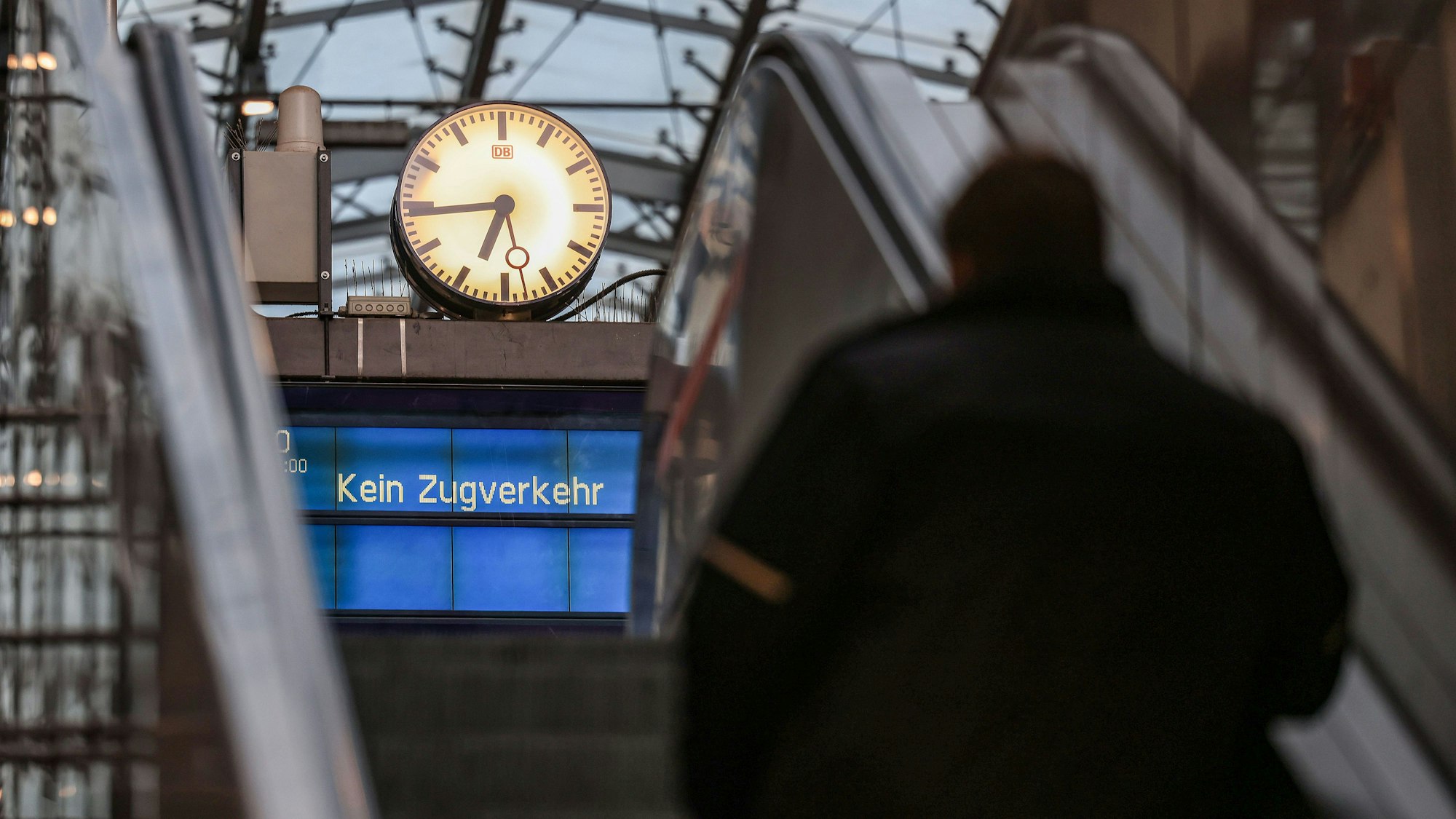 Der Kölner Hauptbahnhof während des Bahn-Streiks am 21. April.