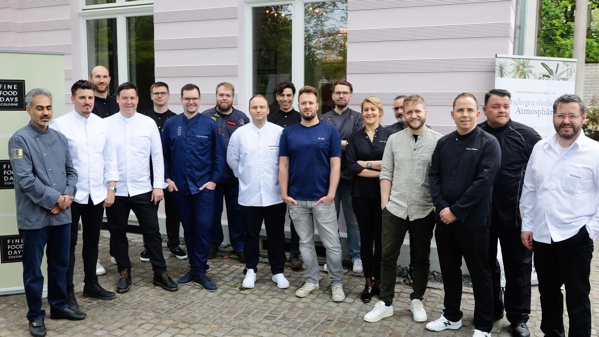 Jede Menge Spitzenköche kamen zur Vorstellung der Fine Food Days an der Villa Bodinus im Zoo zusammen.