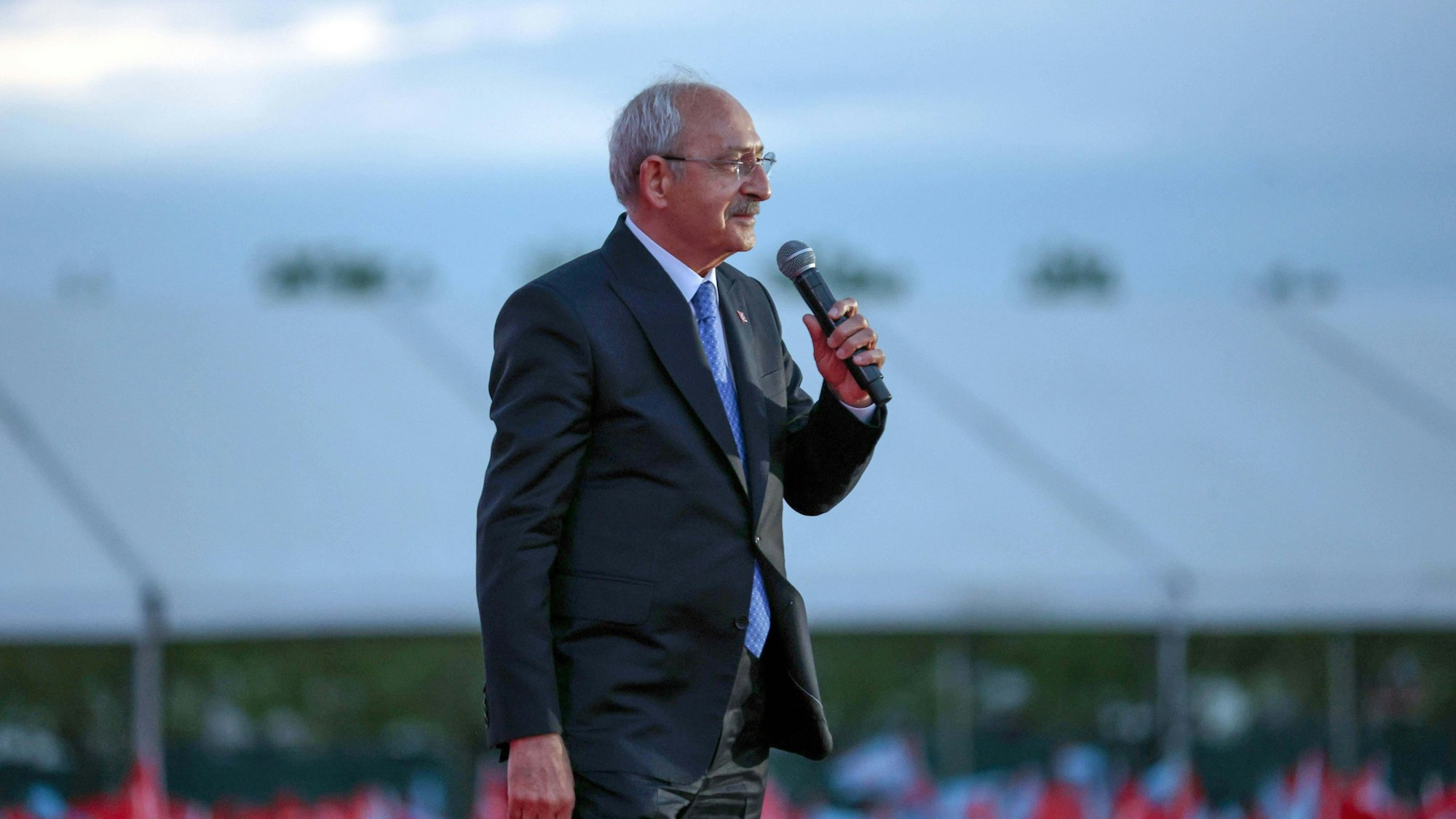 Kemal Kılıçdaroğlu bei einer Wahlkampfveranstaltung in Istanbul.