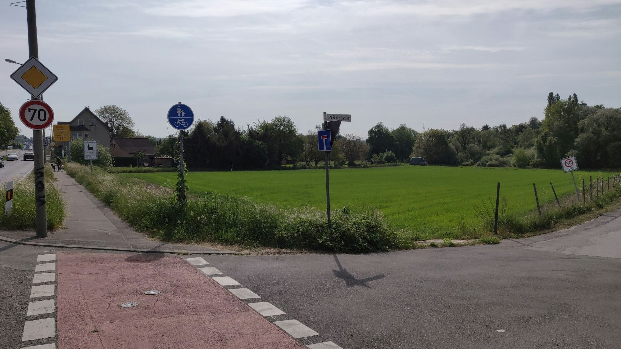 Unbebautes Feld Am Rombergsweiher.