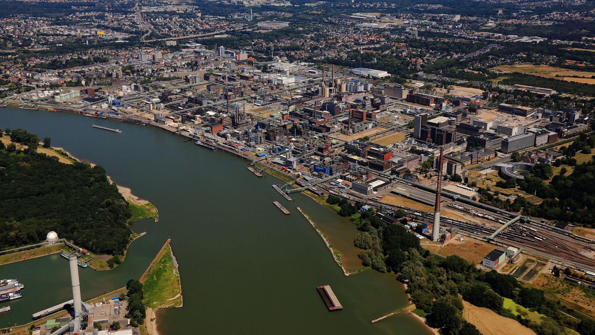 Luftbild des Chempark Leverkusen