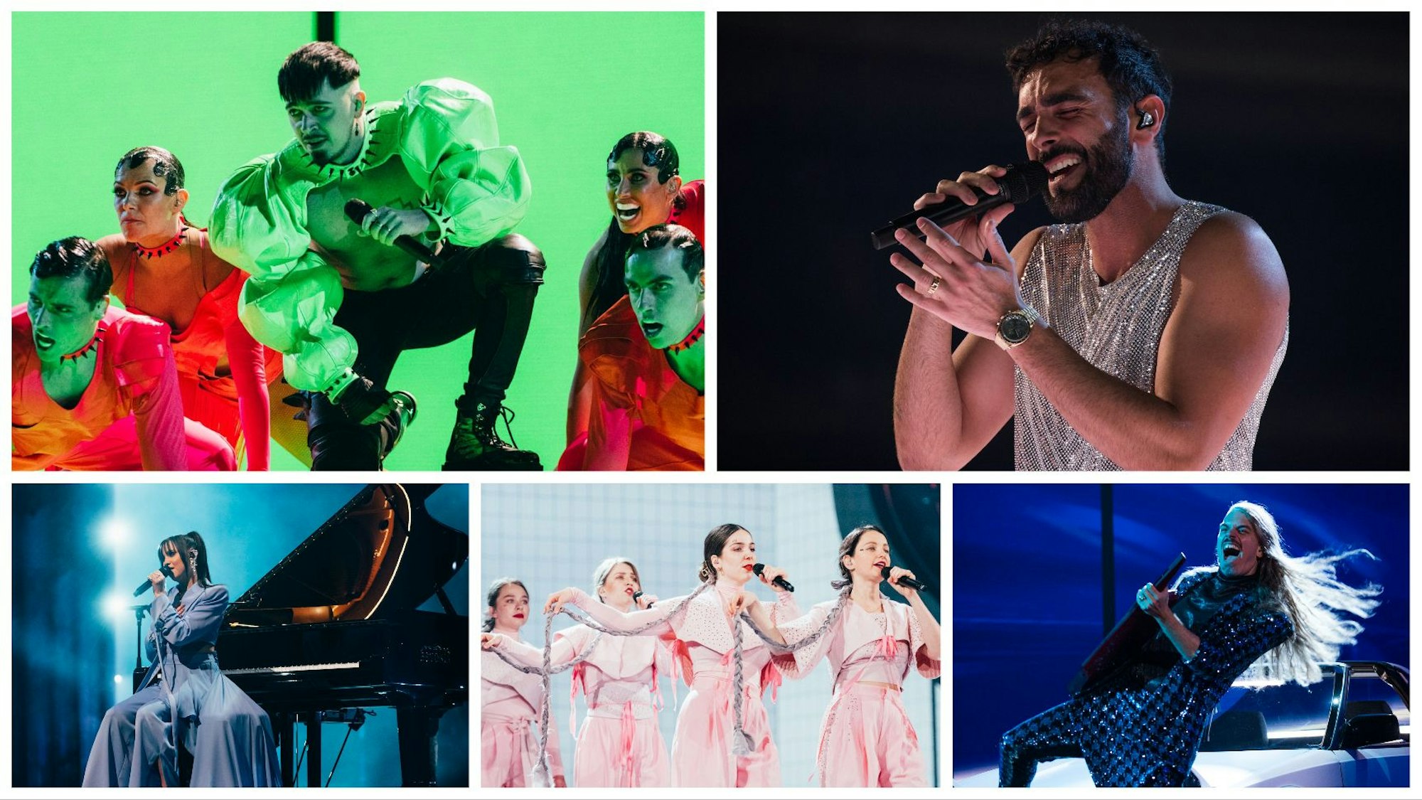 Die ESC-Teilnehmer aus Finnland, Italien, Estland, Tschechien und Australien